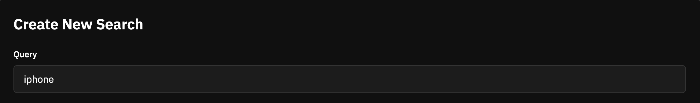 Search query input field